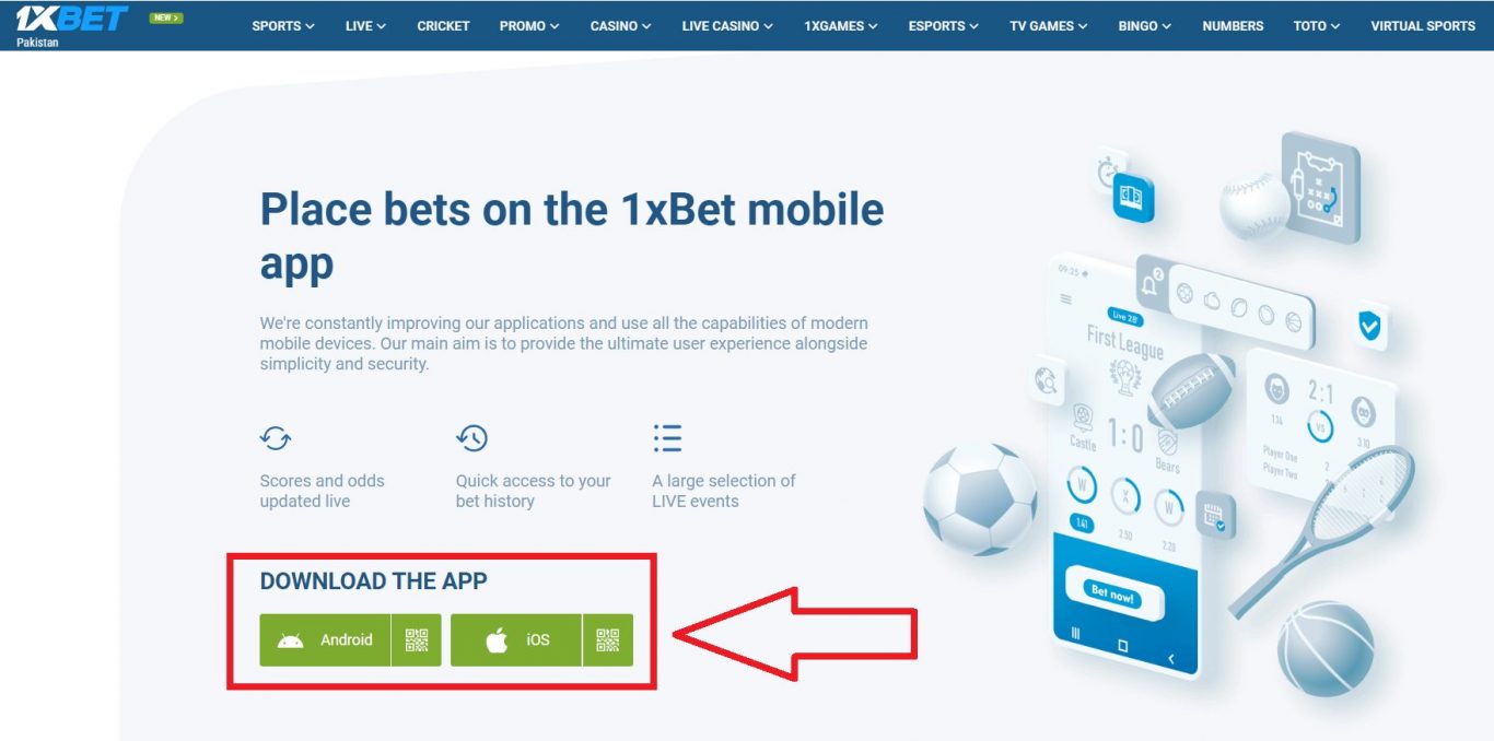 1xBet mobile app